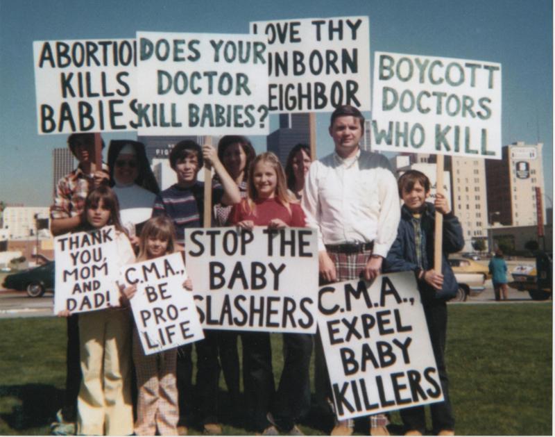 1975 Finn family picketing photo...